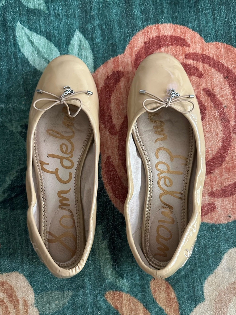 Sam Edelman Felicia Flat Women's Nude Patent Leather Ballet Flat - Picture 5 of 14
